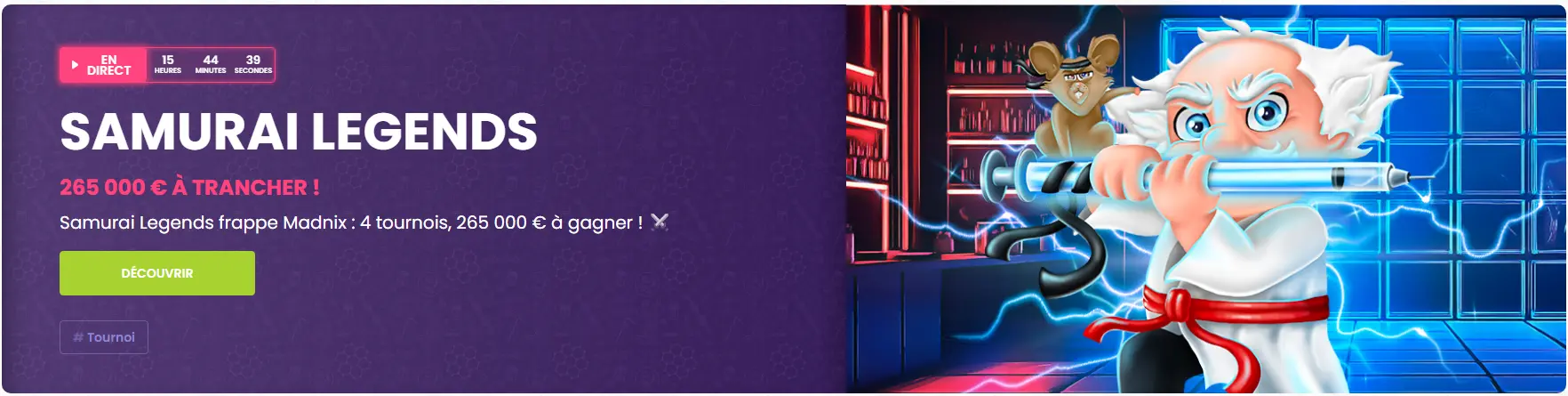 Samurai Legends arrive sur Madnix casino