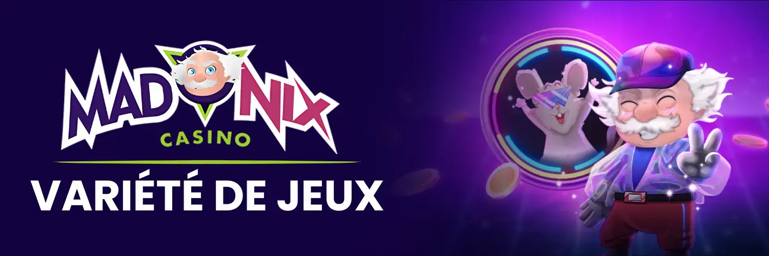 Madnix Casino diversité des jeux